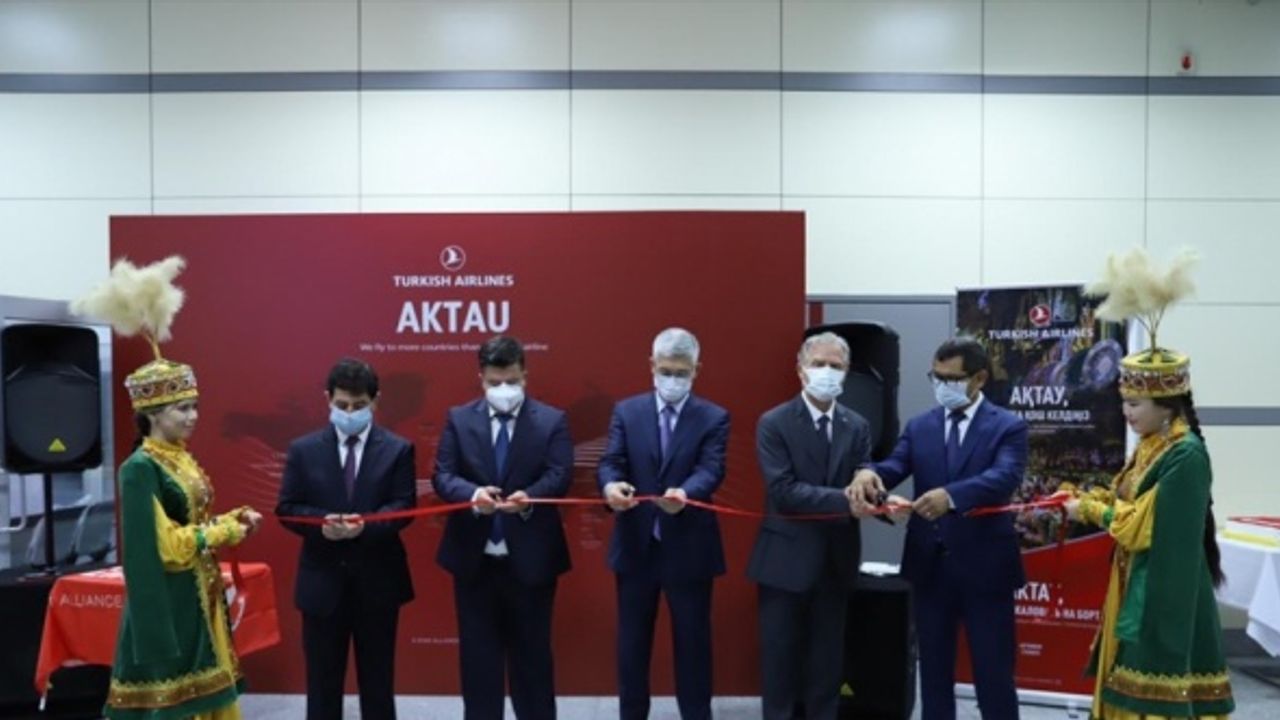 THY'nin 255. destinasyonu Kazakistan'ın Hazar Denizi kıyısındaki Aktau şehri oldu
