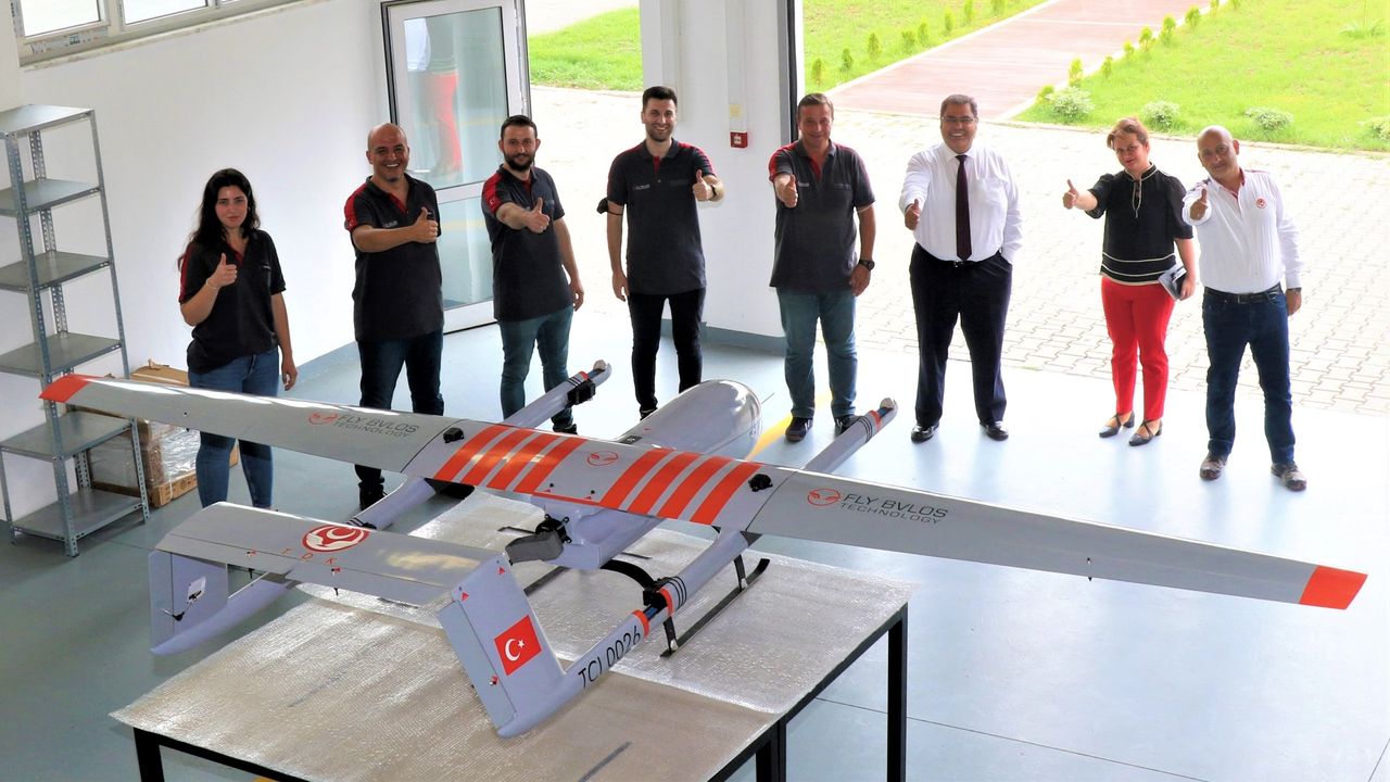 Gebze Teknik Üniversitesinde geliştirilen İnsansız Hava Aracı "Sancak"ın montajı bitti