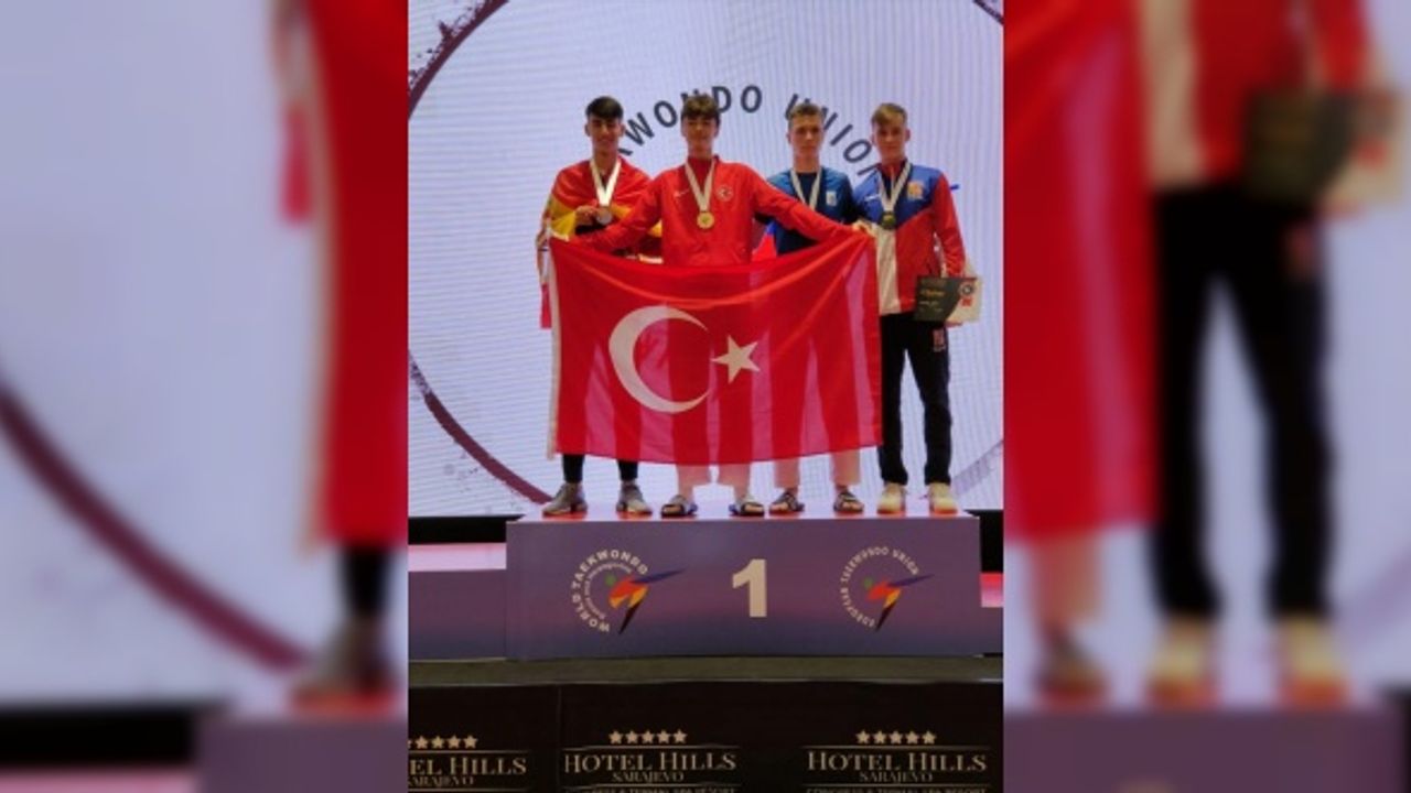Milli tekvandocu Yiğithan Kılıç, gençlerde Avrupa şampiyonu oldu