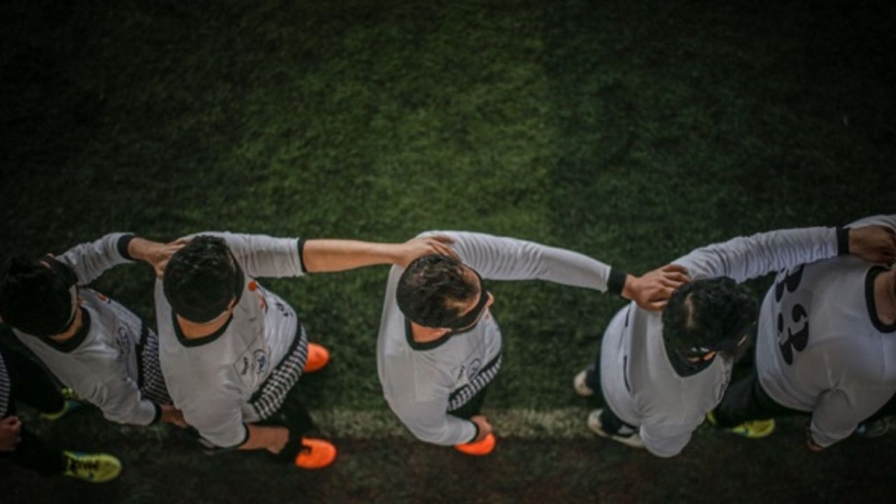 İdlib'de görme engelliler futbol maçı yaptı