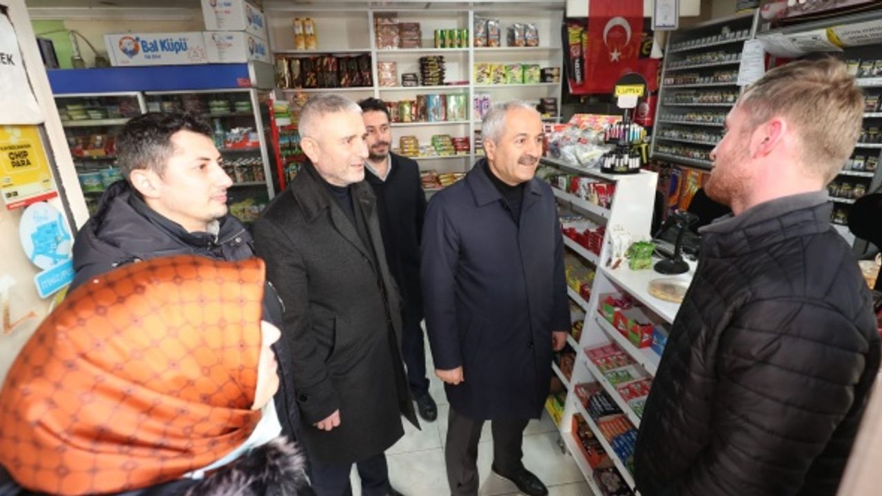 Başkanlardan Sultan Orhan’da esnaf turu
