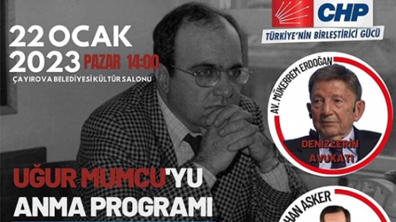 CHP Çayırova'dan Uğur Mumcu programı