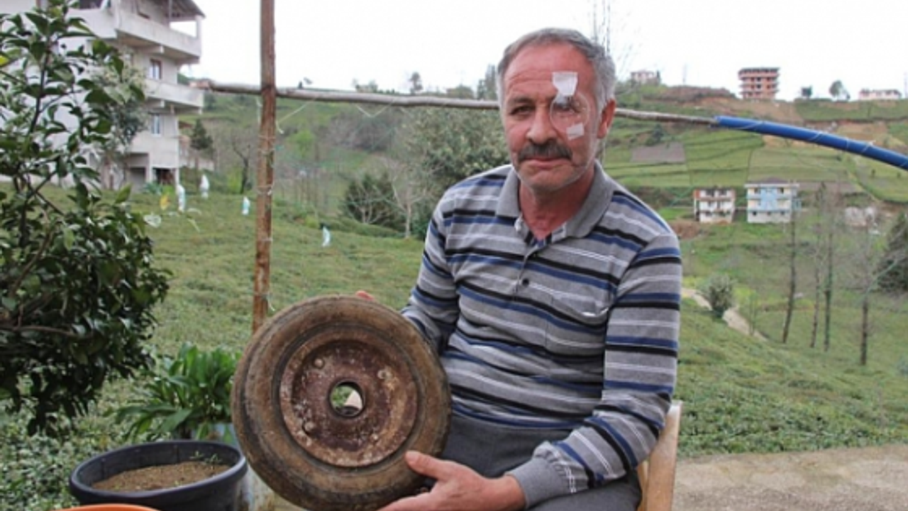 El arabası lastiğine hava basarken canından oluyordu
