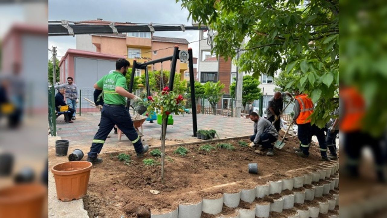 Çocuk parkının imalatı yalnızca 3 günde tamamlandı