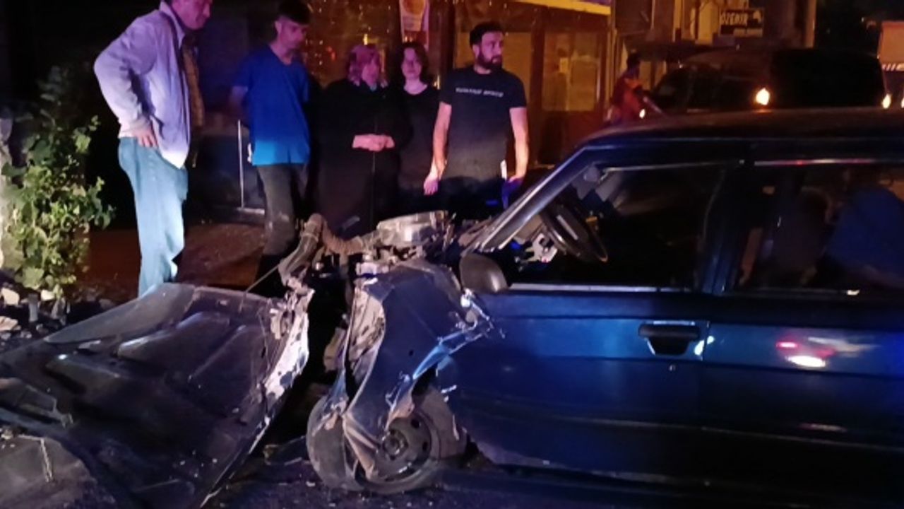 Kontrolden çıkan otomobil trafik levhasına çarptı: 1 yaralı