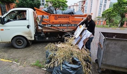 Çöp taksiler ile temizliğe devam