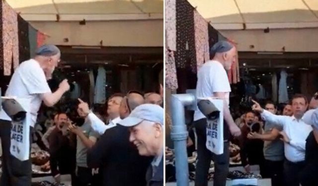 Ekrem İmamoğlu, HDP ile işbirliğine tepki gösteren pazarcıya "ahlaksız" diyerek hareket etti