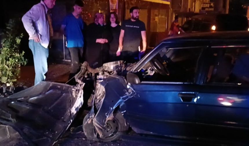 Kontrolden çıkan otomobil trafik levhasına çarptı: 1 yaralı